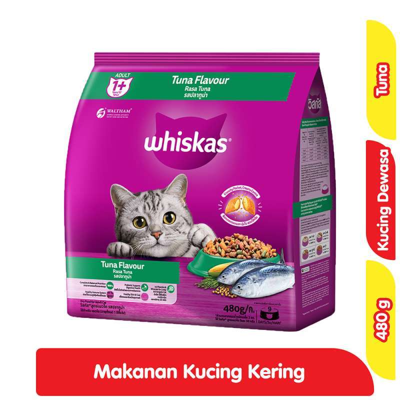 Jual Whiskas Makanan Kucing Kering Adult Tuna 480 G Di Seller