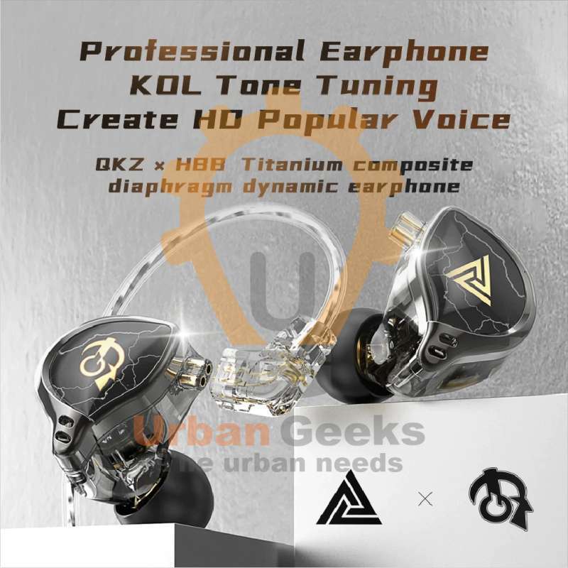 Deduce X Hbb Promo Qkz X Hbb Titanium Coated Diaphragm Driver Hifi Earphones With ...