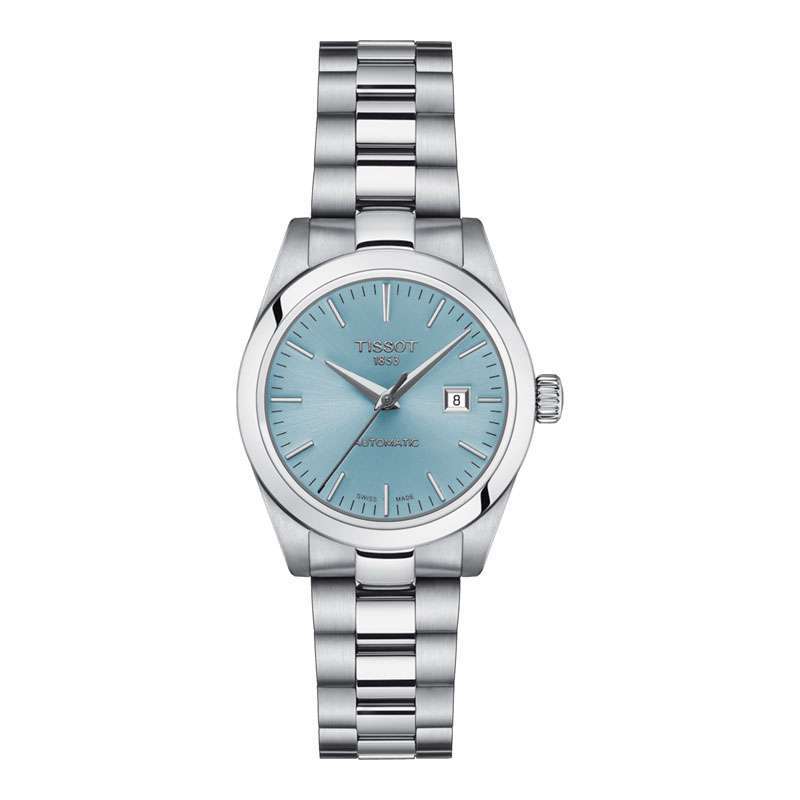 Jam Tangan Wanita Tissot T-My Lady Automatic T-Classic  Blue Dial Stainless Steel Strap