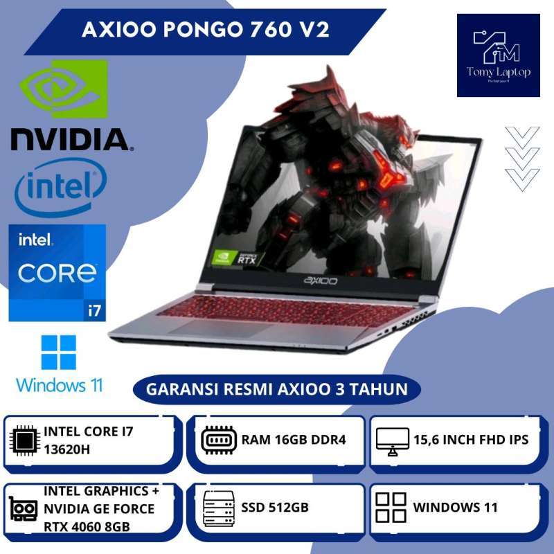 Jual Laptop Baru Axioo Pongo 760 V2 Intel Core I7-13620h RAM 16gb