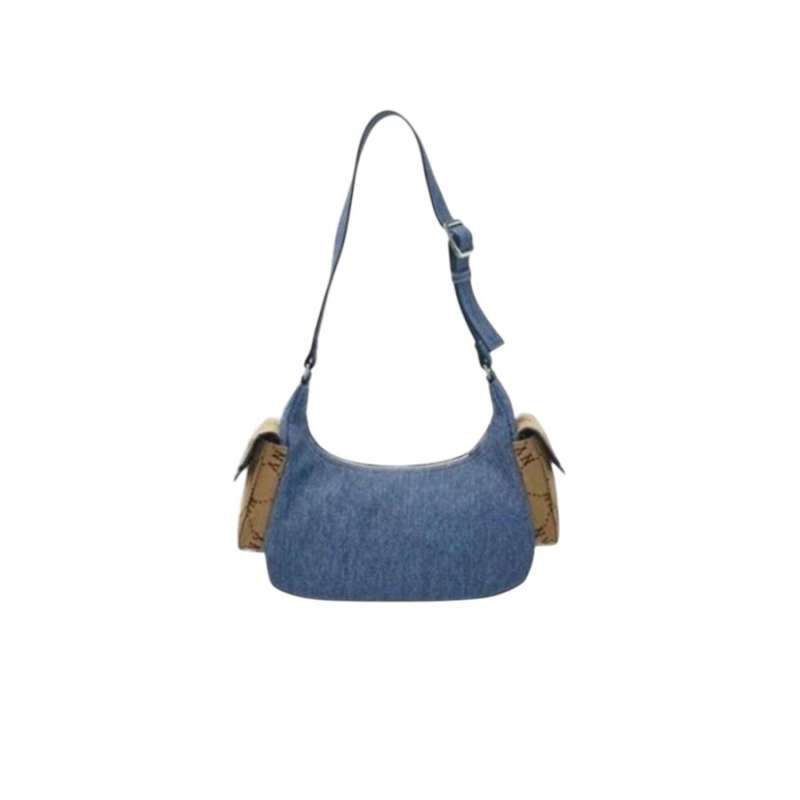 Jual Mlb Ny Yankees Mega Logo Denim Monogram Cargo Handbag