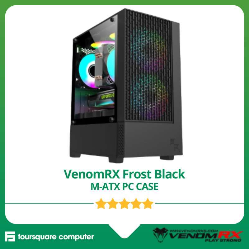 Micro Atx Cases 2020 VenomRX Frost Black M-ATX Fan 12cm RGB