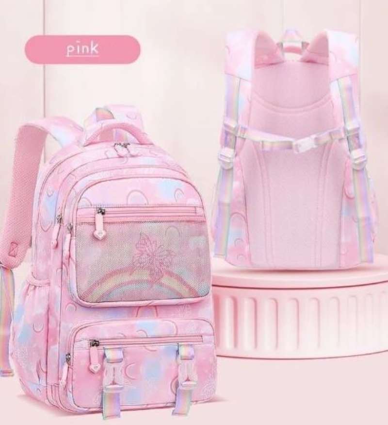 Tas Ransel Sekolah Anak Perempuan SD Anti Air Waterproof Butterfly CN