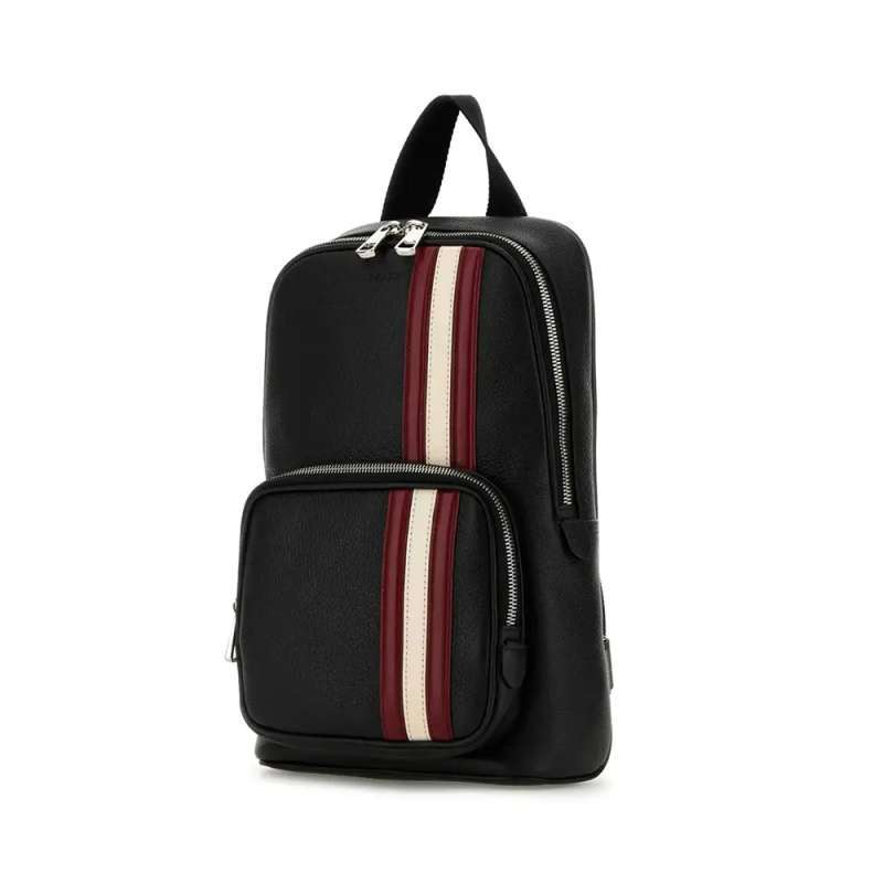 Jual Bally Tas Chris One Sling Leather Backpack Black/red Di