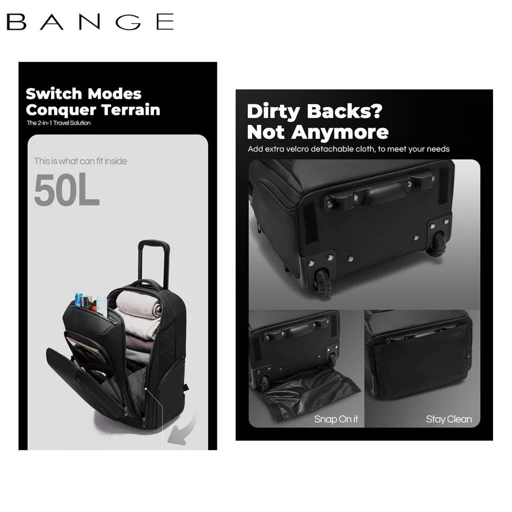 Jual Bange Tas Ransel Semi Koper Trolley Bag Backpack Bag Laptop Kerja ...