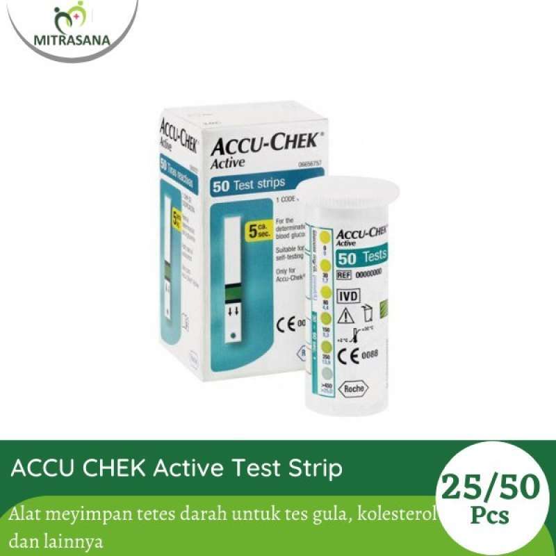 Promo Accu-Chek Active Test Strip 25 Pcs Diskon 23% di Seller Faziya ...