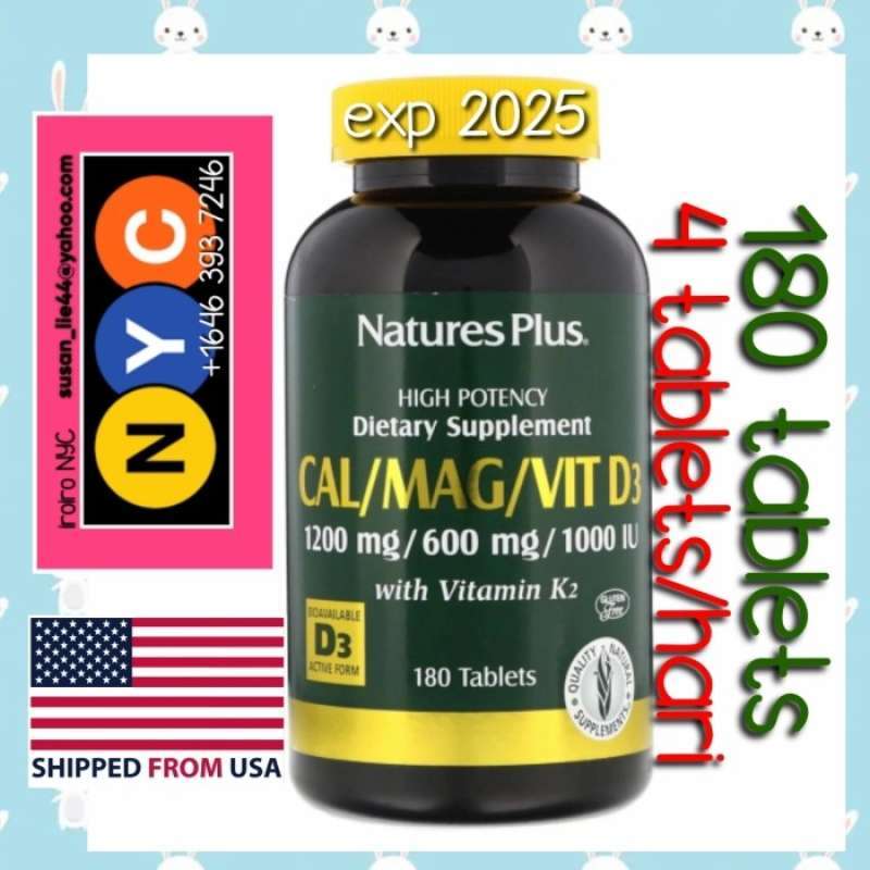 Promo Nature's Nature Plus Calcium/Magnesium/Vitamin D3 with K2 Cal/Mag