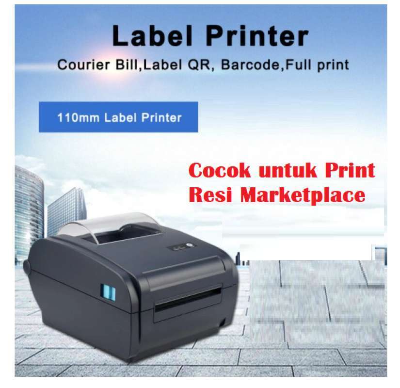 Jual Barcode Printer Bluetooth Alamat Label 110mm Zj9210 Usb Resi