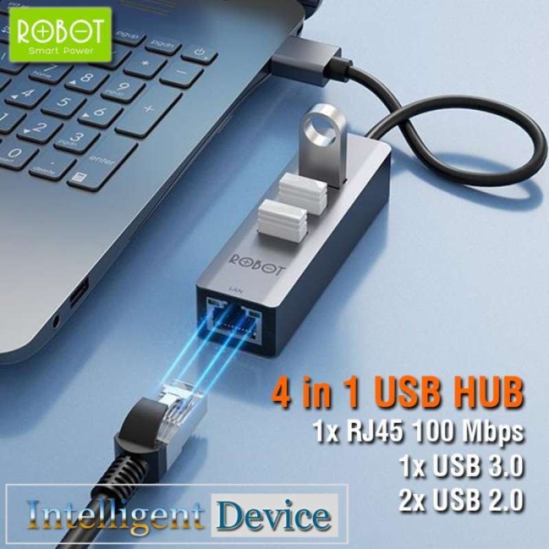 Promo Robot 4 In 1 Usb Hub 3.0 Super Speed Rj45 Ethernet Network ...