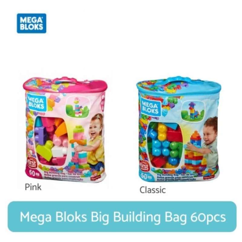 Promo Mega Bloks Big Building Bag (60 Pcs) - Mainan Balok Susun Edukasi ...