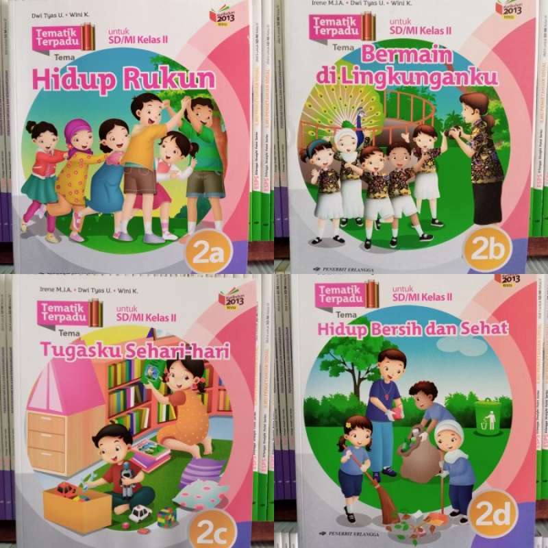 Promo BUKU PAKET TEMATIK SEMESTER 1 ERLANGGA UNTUK SD/MI KELAS II K13 ...
