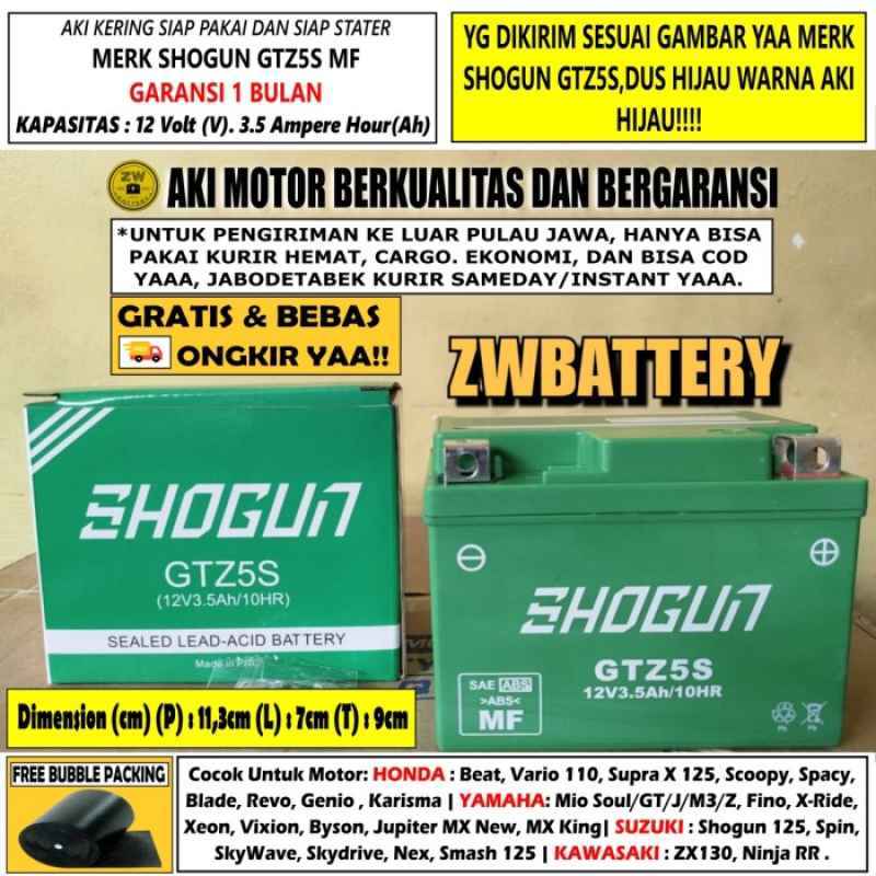 Promo Aki Motor Revo, 110 Gtz5s Itobatt Gel/aki Kering 5ah Diskon 23%