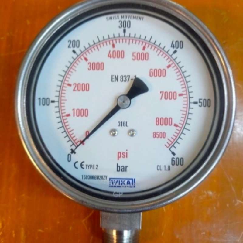 Promo Pressure Gauge Wika 4 Inch 0600 Bar&psi Drat1/2 Inch Diskon 50