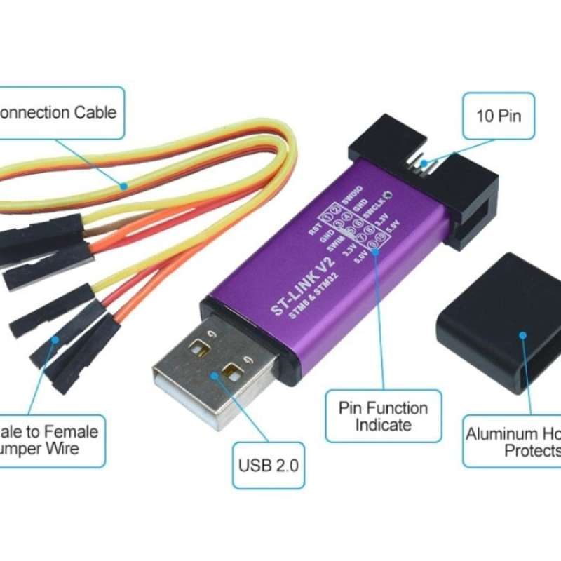 Jual St-link Mini V2 Programmer For Stm8 Stm32 Usb Downloader Stlink Di ...