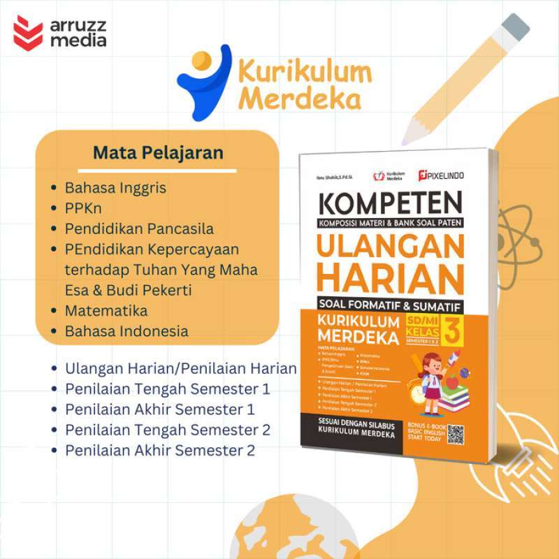 Jual Buku Kompeten Ulangan Harian Kurikulum Merdeka Kelas 3 Sd/mi Di ...