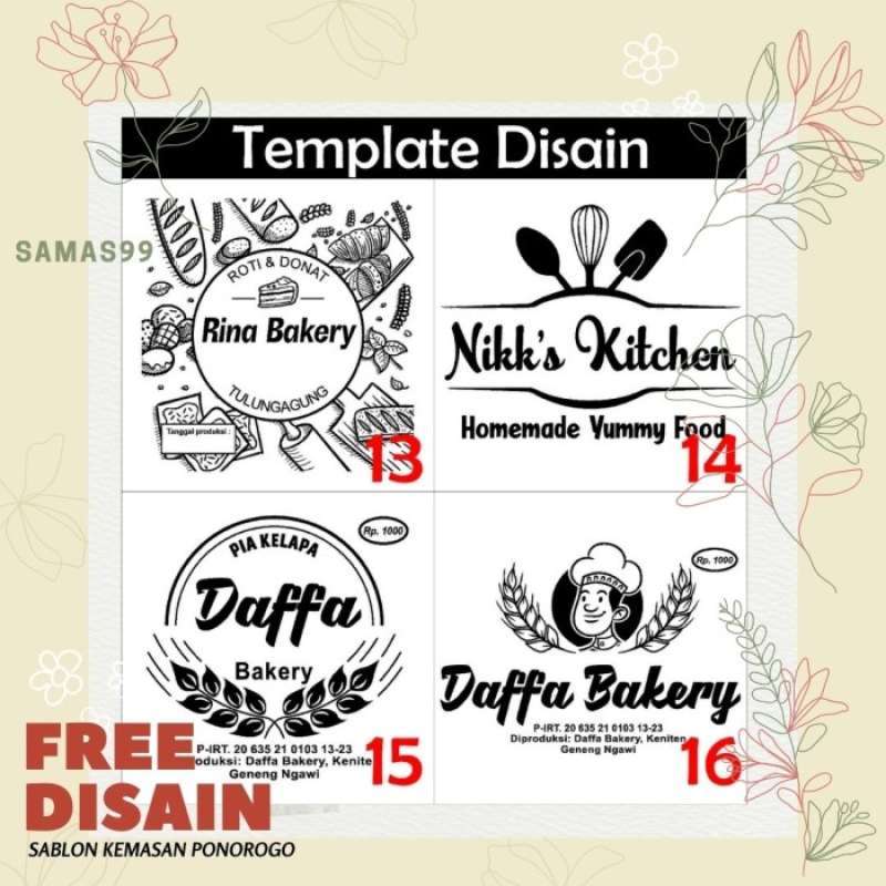 Sablon Opp Roti Jual Sablon Plastik Opp Roti 15x15 Sablon Kemasan Sablon Plastik Opp ...