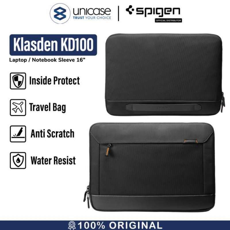 Spigen Laptop 16" Tas Laptop Sleeve Klasdan 16" KD100 - Black AFA05938