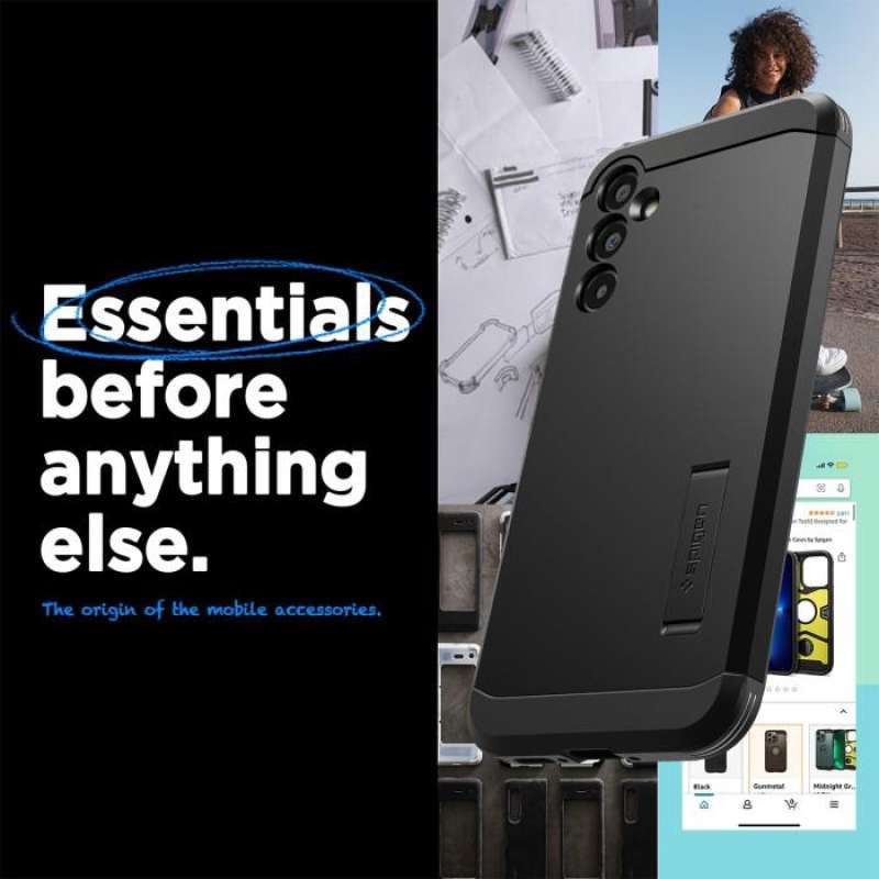 Case Samsung Galaxy A34 Spigen Tough Armor Anti Shock Stand Casing