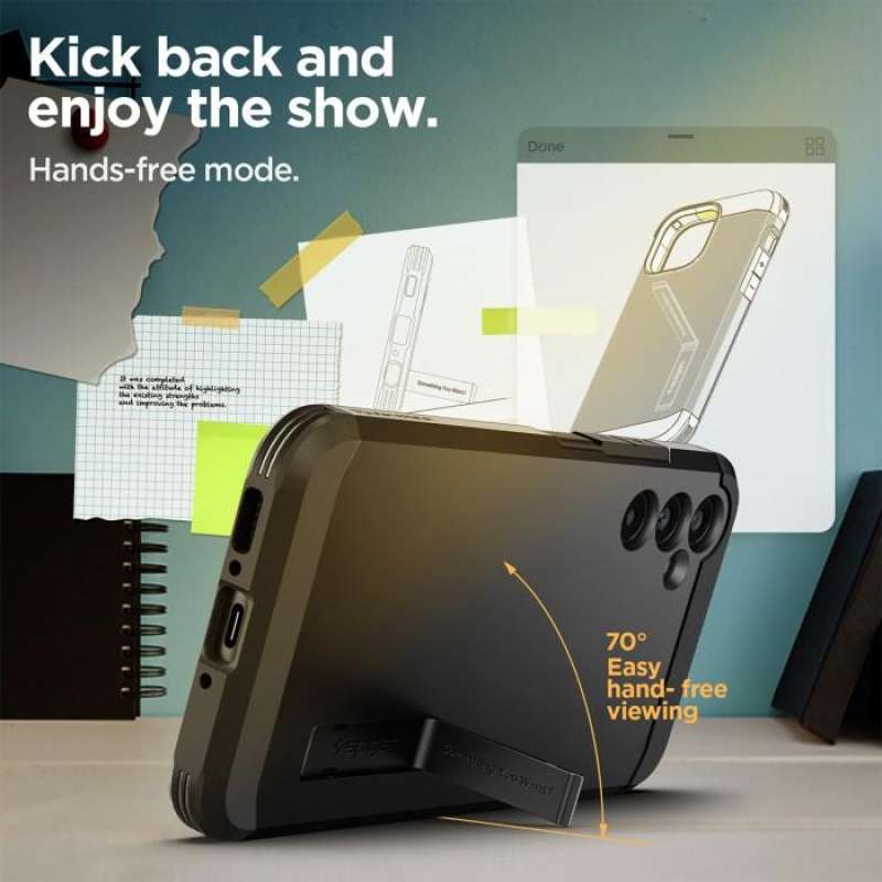 Case Samsung Galaxy A34 Spigen Tough Armor Anti Shock Stand Casing