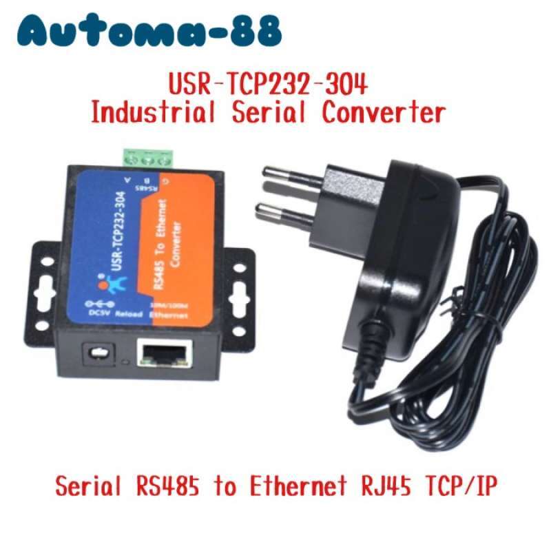 Jual Serial Converter Usr Iot Tcp232-304 Rs-485/422 To Ethernet Tcp Ip ...