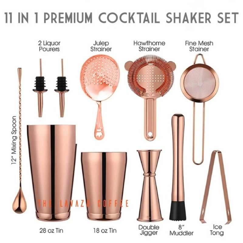 Jual 11 In 1 Premium Cocktail Shaker Set Paket Lengkap Alat Bartender