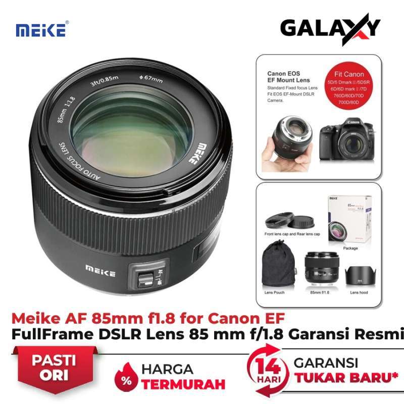 Promo Meike Af 85mm For Canon Ef Fullframe Dslr Lens 85 Mm F