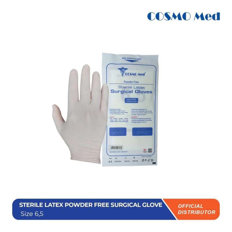 Jual Cosmo Med Sarung Tangan Sterile Latex Powder Free Size Di