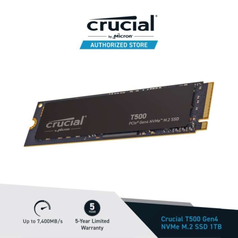 Jual Crucial T500 Pcie Gen4 Nvme Ssd 500gb 1tb 2tb Non