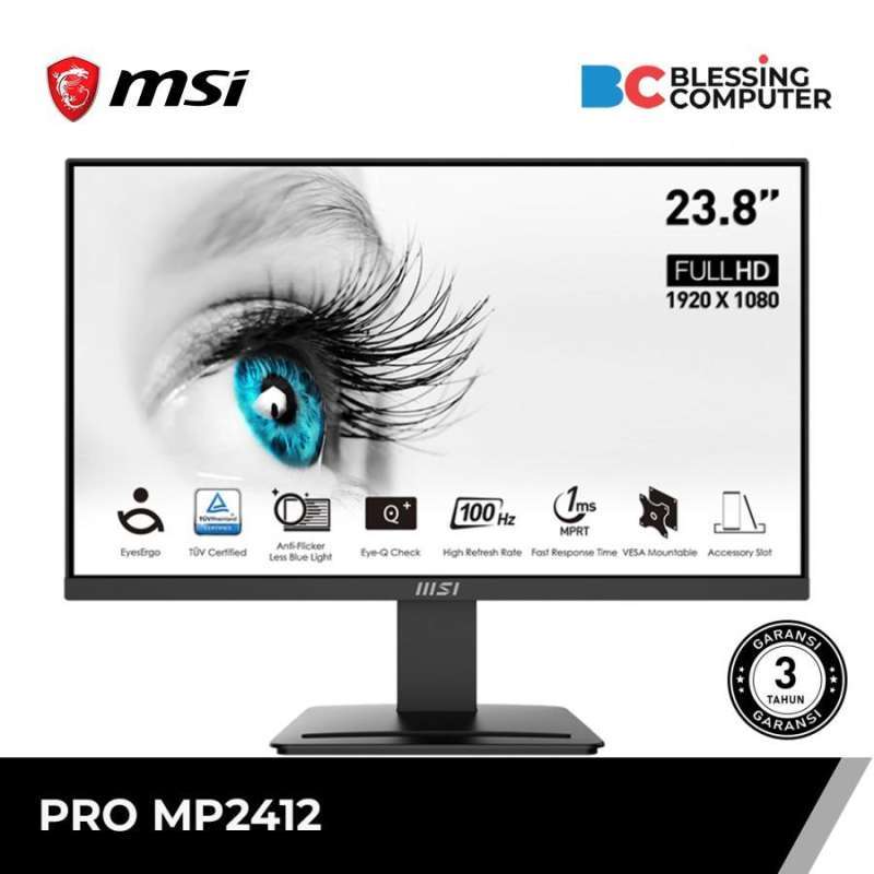 Jual Monitor Msi Pro Mp2412 23.8 Fhd 100hz 1ms Black Di Jual Monitor Msi Pro Mp2412 23.8 Fhd 100hz 1ms Black Di