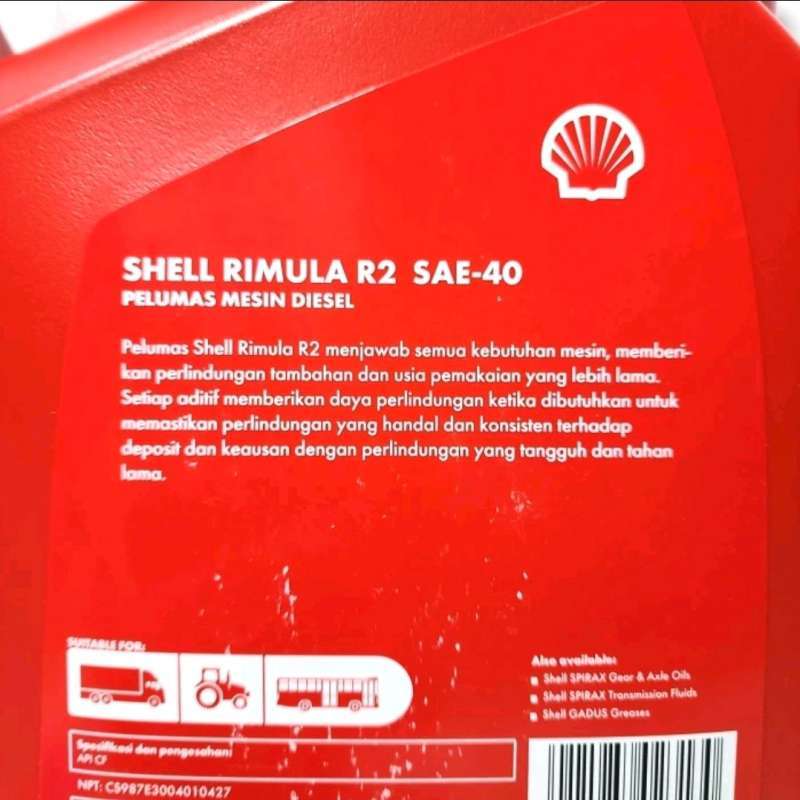 Shell Ramullah R2 Jual Shell Rimula R2 Sae-40/ S40 5 Liter (oli Mesin Diesel Heavy Duty ...