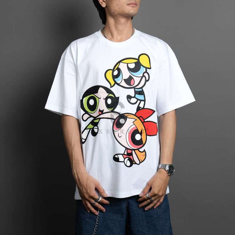 Jual Adlv Tee X The Powerpuff Girls Big Printing White ( 100