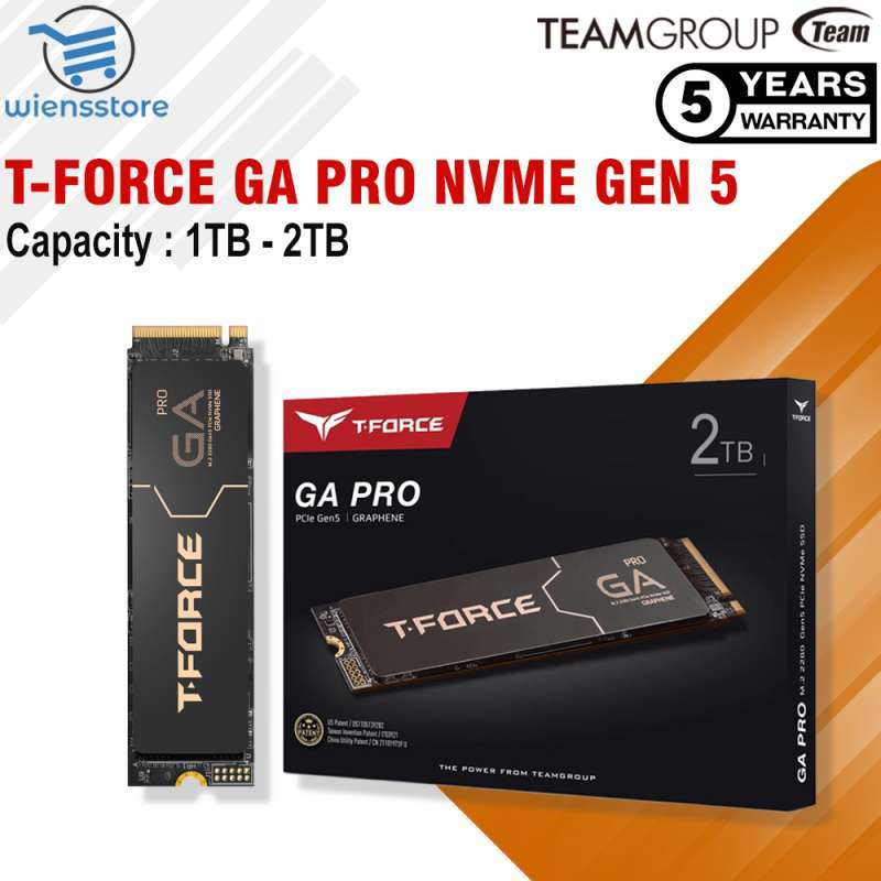 Team Group T-Force GA Pro 1TB 2TB 2280 PCI-Express x4 Team GA  Pro SSD NVME GEN Storage Penyimpanan SSD