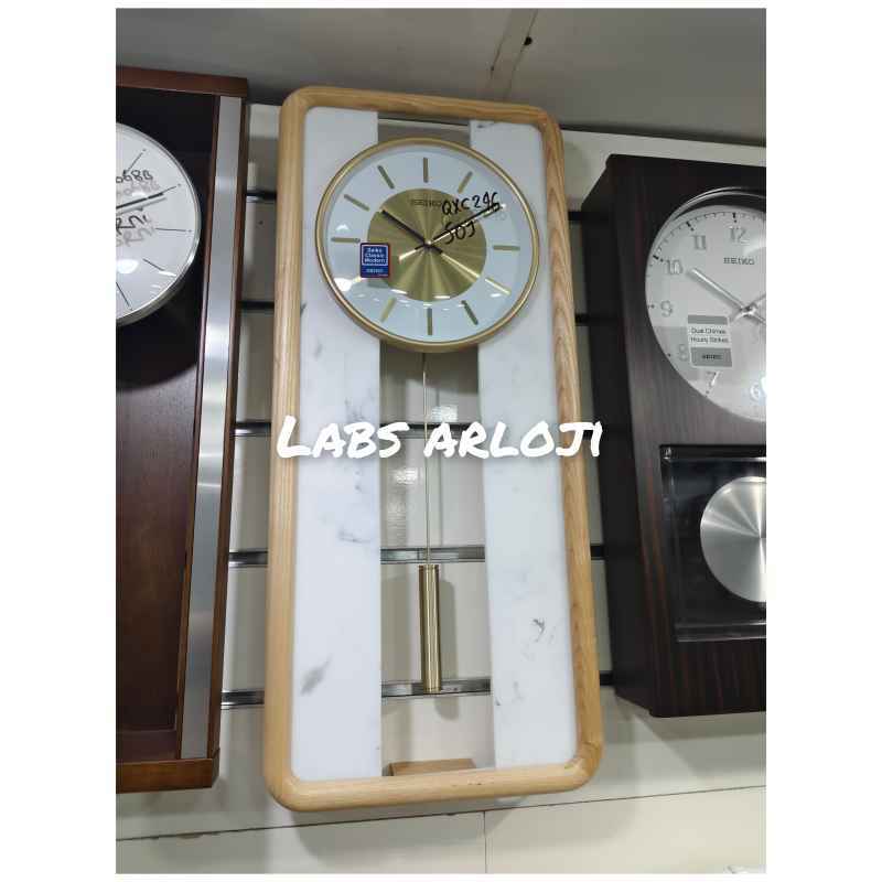 Promo Jam Dinding Seiko Japan Kayu Qxc246 Qxc246b Pendulum Brown