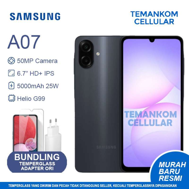 Jual Samsung A07 16gb RAM Baru Murah 8+8 Extend RAM 8/256 8gb - Main Image