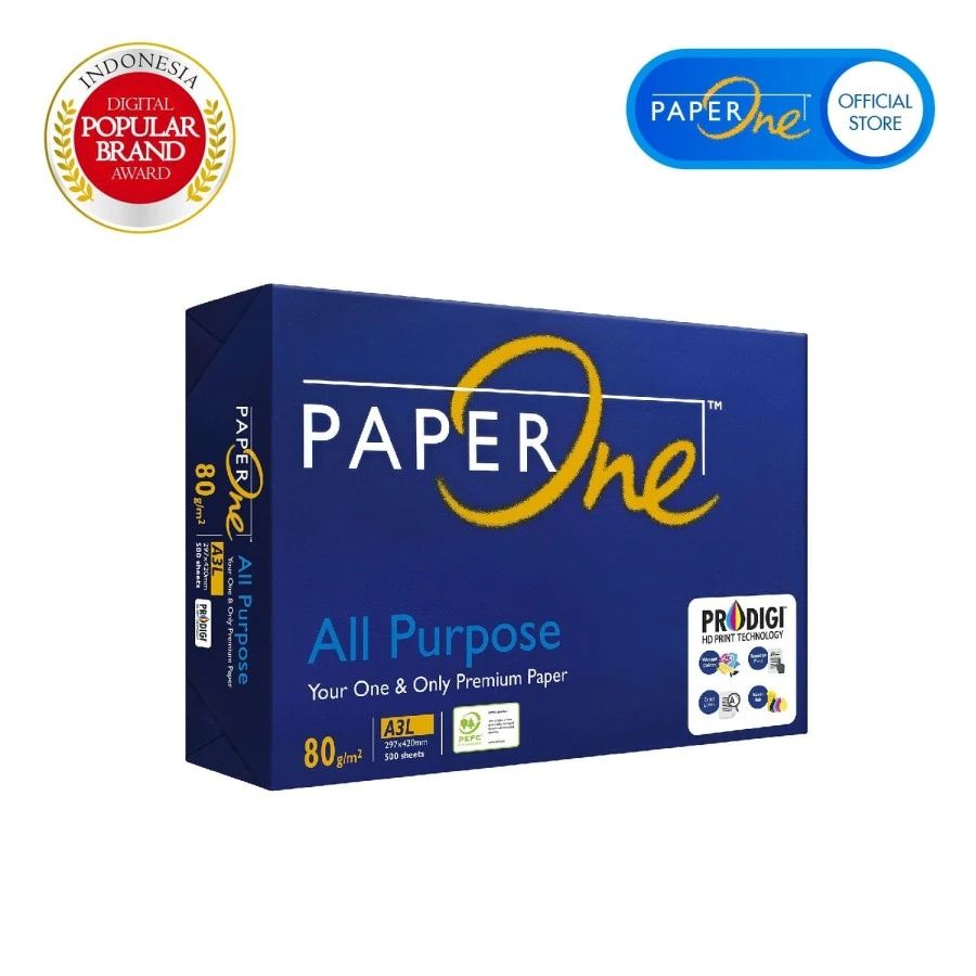 Jual Paperone Kertas A3 80 Gr All Purpose 1 Rim ( 500 Lembar ) Kertas ...