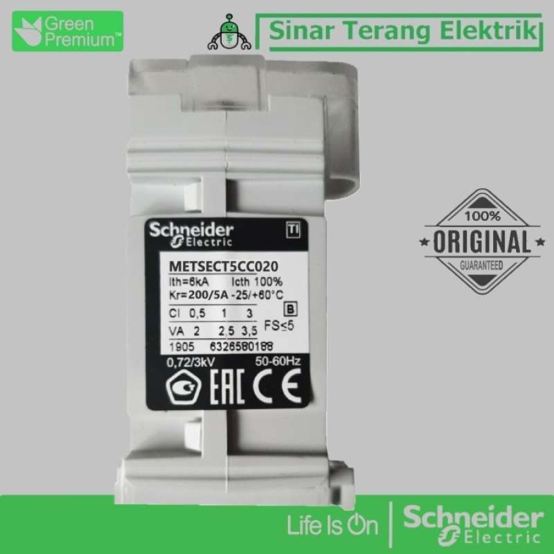 Promo Schneider Electric Current Transformer CT 200/5A METSECT5CC020