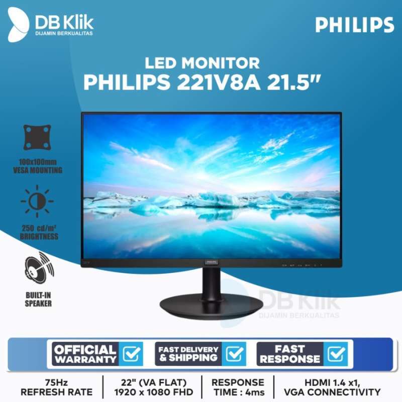Promo Led Monitor Philips 221v8a 21.5 75hz Fhd Hdmi Vga - Philips 221v8 ...