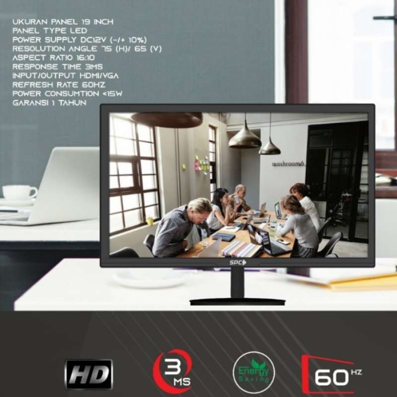 Promo Monitor Spc 19 Inch Led Diskon 23% Di Seller Tikno Store ...