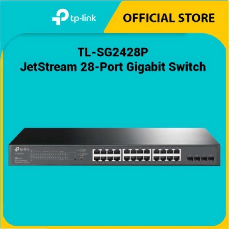 Promo TL-SG2428P JetStream 28-port Gigabit Smart Switch 24-port PoE+ ...