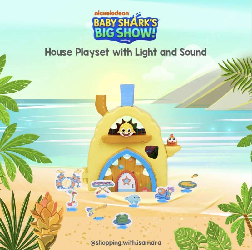 Jual Pinkfong Baby Shark Nickelodeon House Playset with Light and Sound