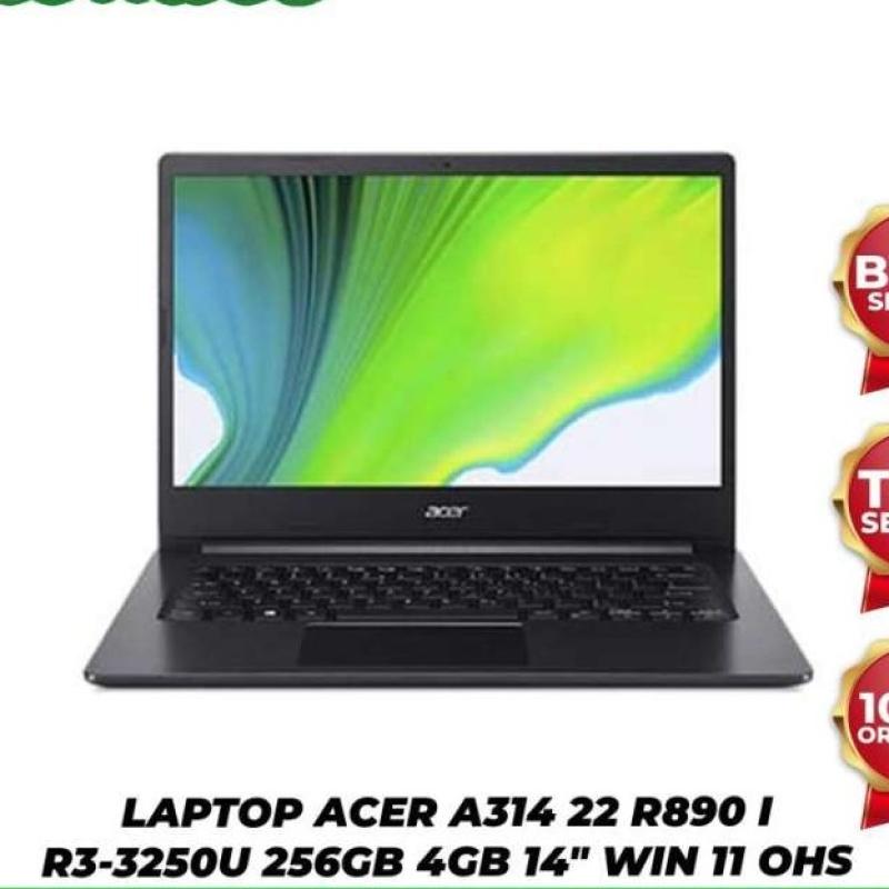 Jual Laptop Acer A314 22 R890 I R3-3250u 256gb 4gb 14 Win 11 Ohs Di ...