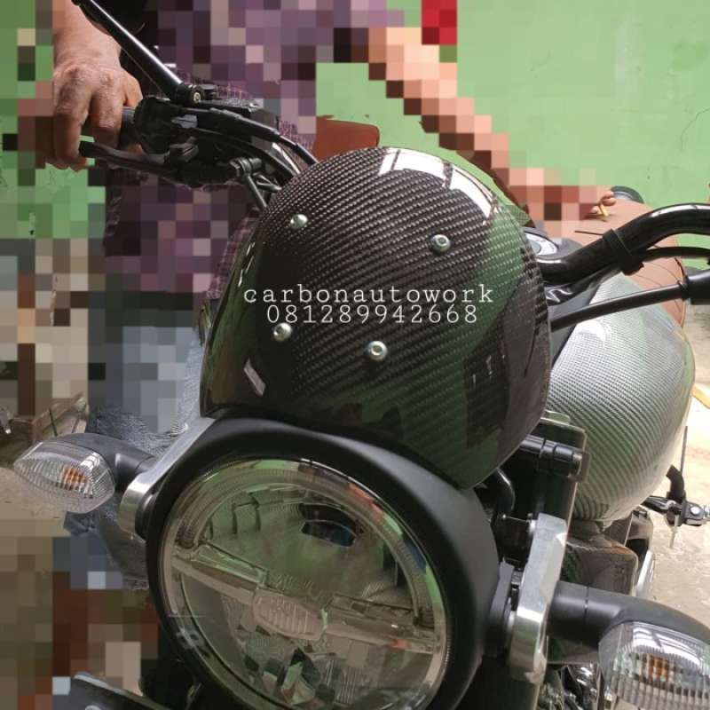 Promo Yamaha Xsr 155 ..Visor Cafe Racer Carbon Kevlar Asli. Diskon 23