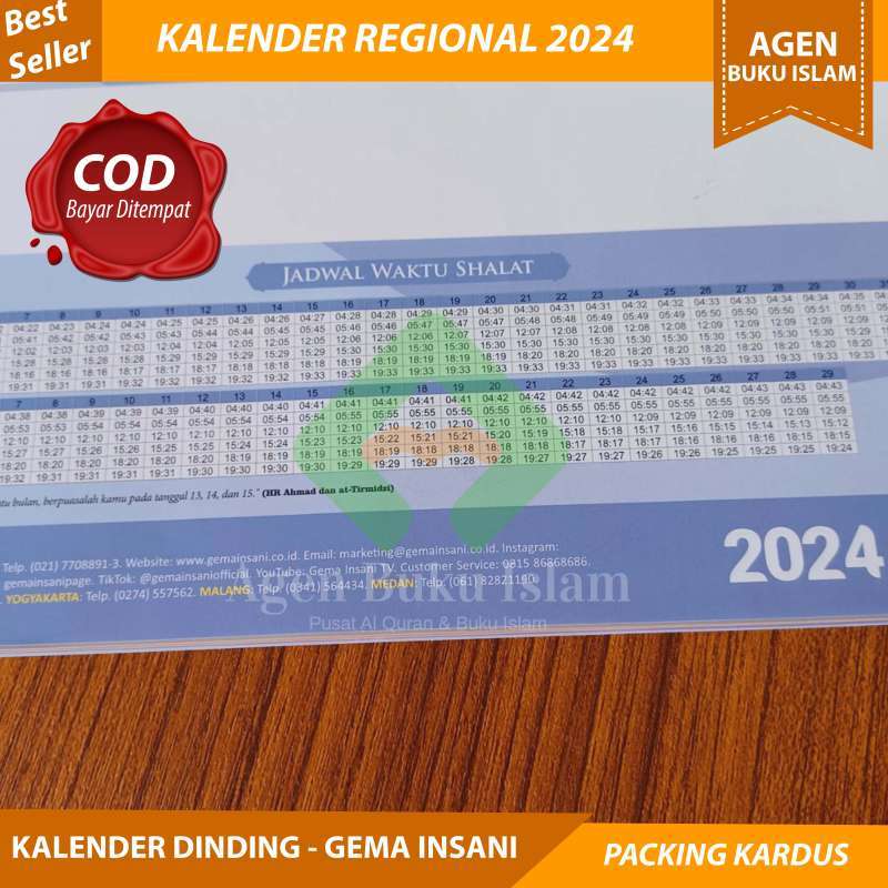 Promo Kalender Regional Tahun 2024 Kalender Dinding Gip Diskon 25% Di