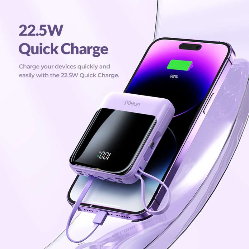 Multibox Power Promo Uneed Multibox Df10 Powerbank Built In Cable Qc 10000mah 22.5w ...