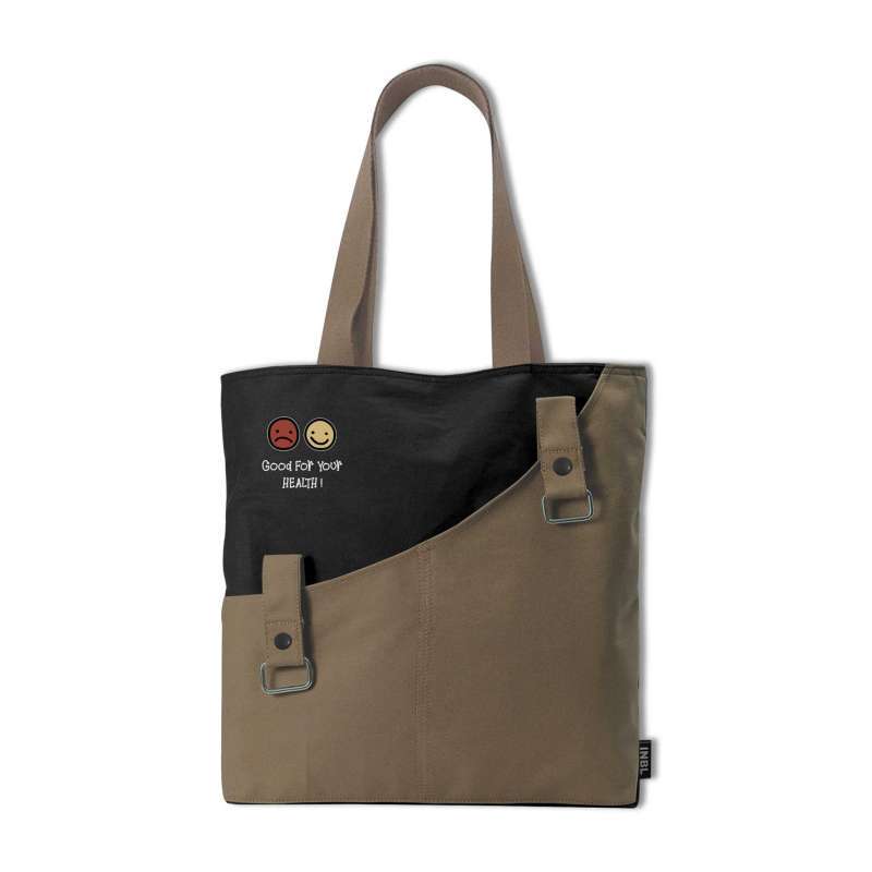 Promo Inbl Tote Bag Etymology Black Cream Totebag Kanvas Resleting