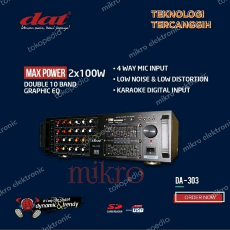 Promo Power Ampli Karaoke Dat Da 303 Bluetooth Diskon 23 Di Seller
