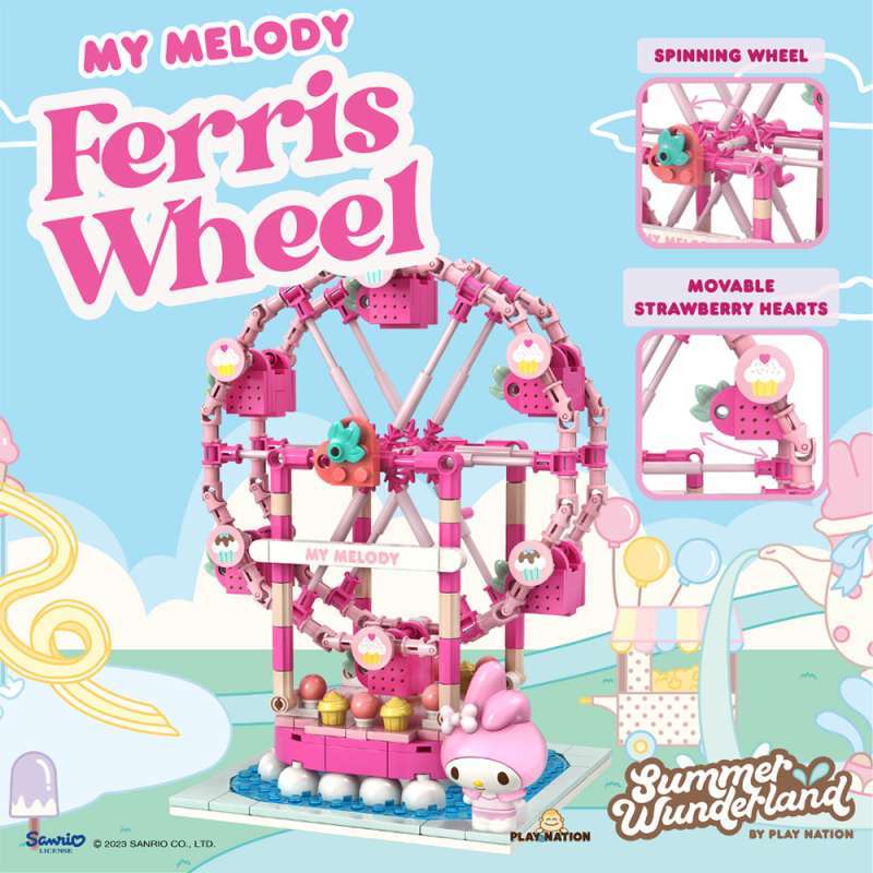 Jual Play Nation Sanrio My Melody Ferris Wheel Blocks di Seller