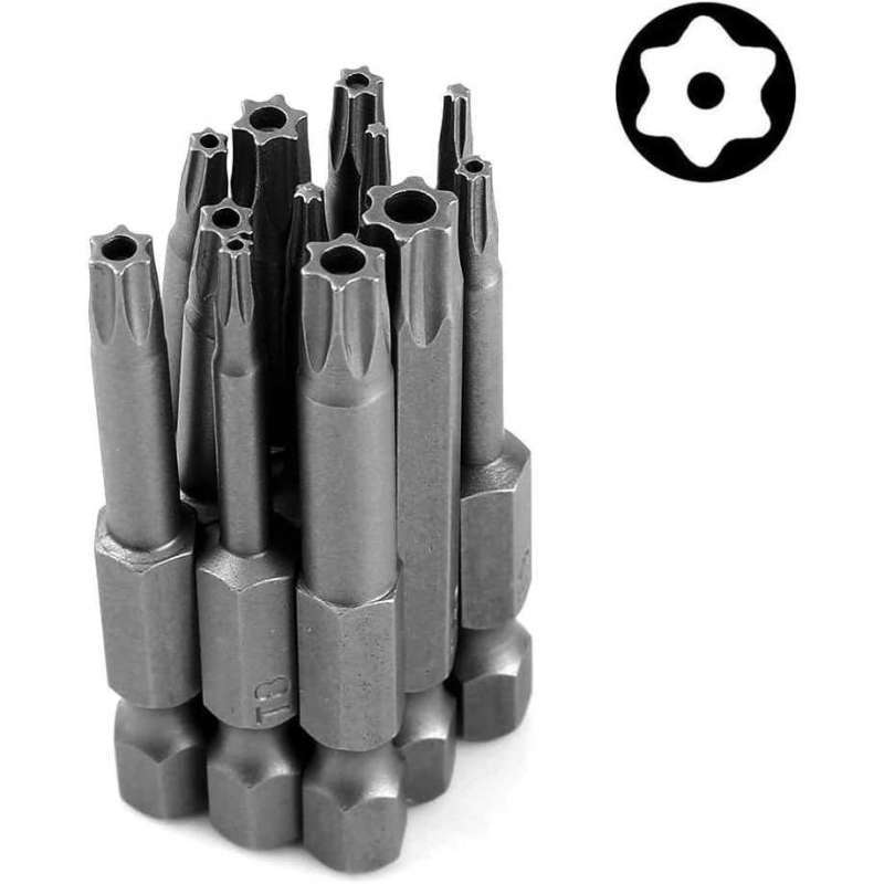 36 50pcs 75 Mm Extra Long Magnetic Screwdriver Bit Set Safety Head 1 4 Screwdriver Bit Set Torx Star Hex Spline Bit Set G 601099512726087