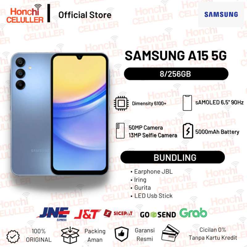 Samsung Galaxy A15 5G dalam warna hitam yang elegan