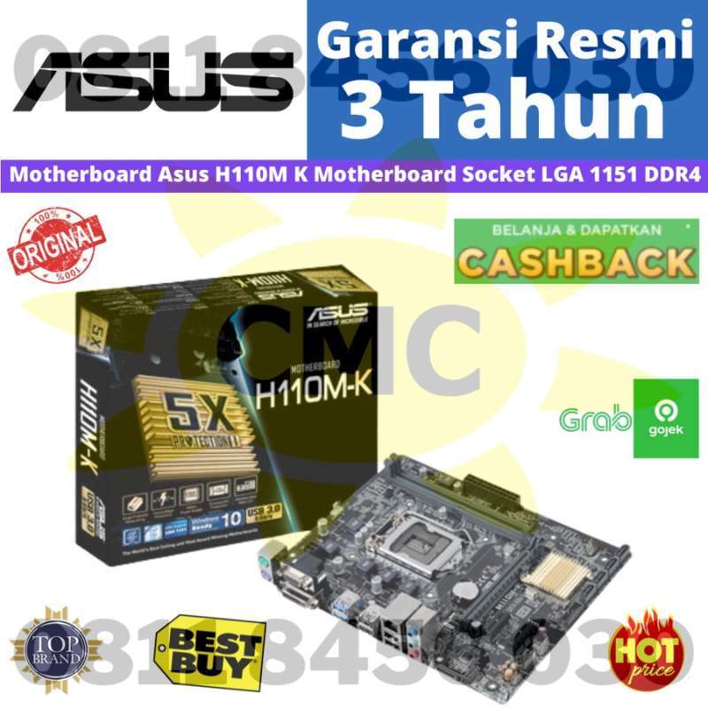 Jual Motherboard Asus H110m k H110 Ddr4 Usb3.0 Sata3 Lga1151 Resmi Di Seller Cahaya Matahari Computers Karet Kuningan Kota Jakarta Selatan Blibli